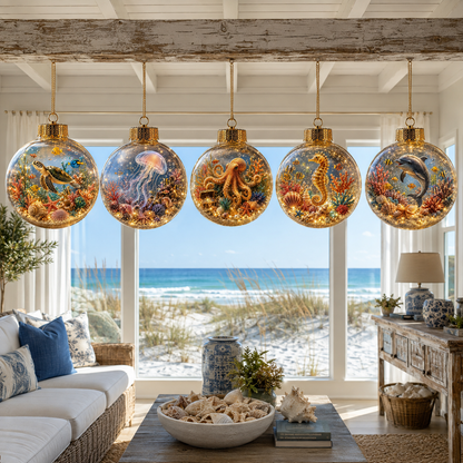 Lighted Ocean Animal Diorama Ornament