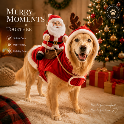 Christmas Rider Costume for Dogs