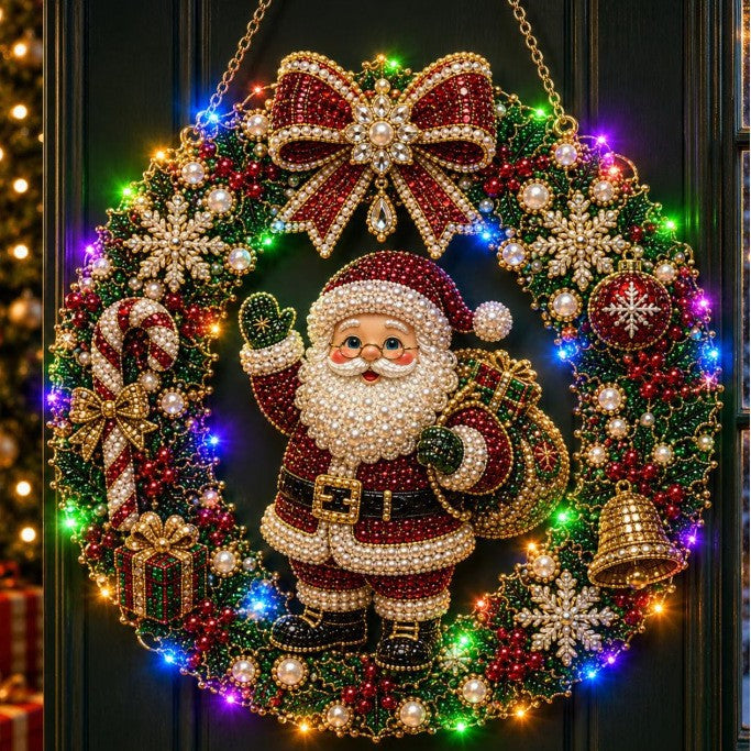DIY Pearl Light Christmas Wreath Kit