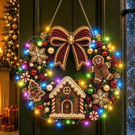 DIY Pearl Light Christmas Wreath Kit
