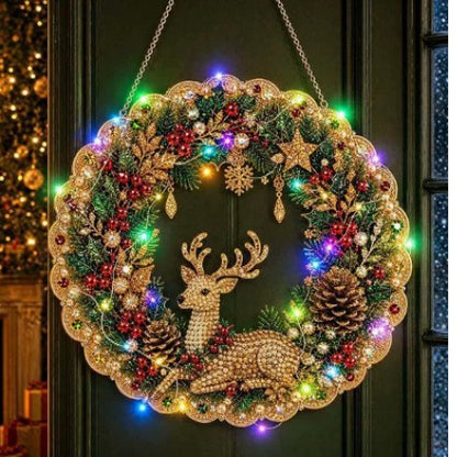 DIY Pearl Light Christmas Wreath Kit