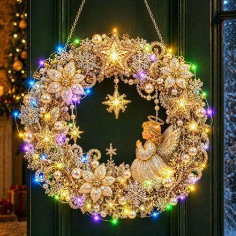 DIY Pearl Light Christmas Wreath Kit