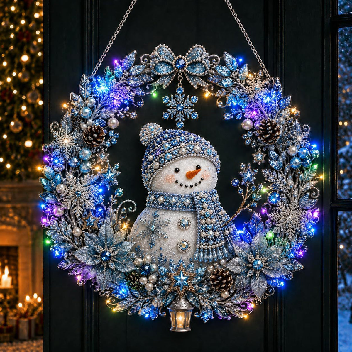 DIY Pearl Light Christmas Wreath Kit