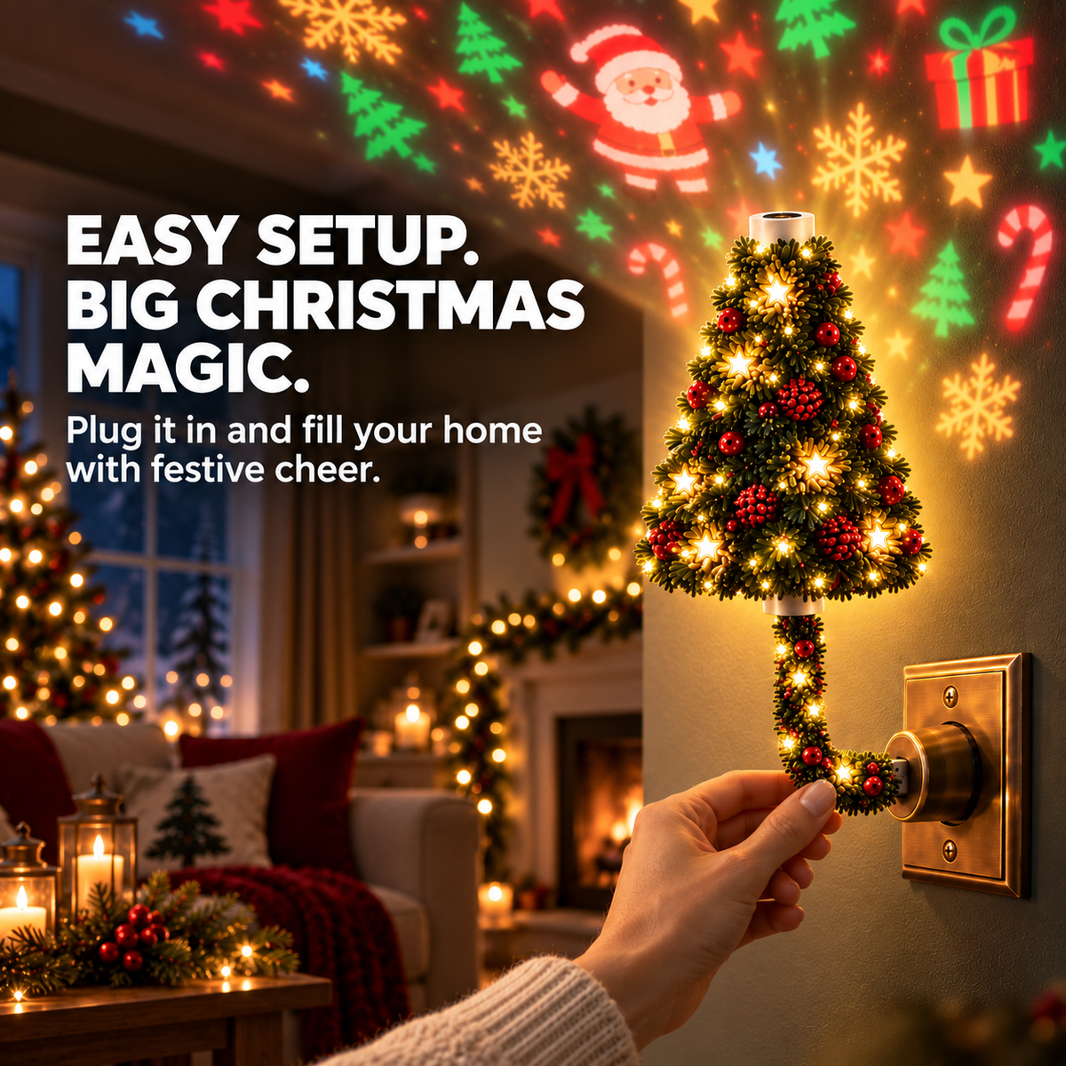 Christmas Tree Projection Night Light