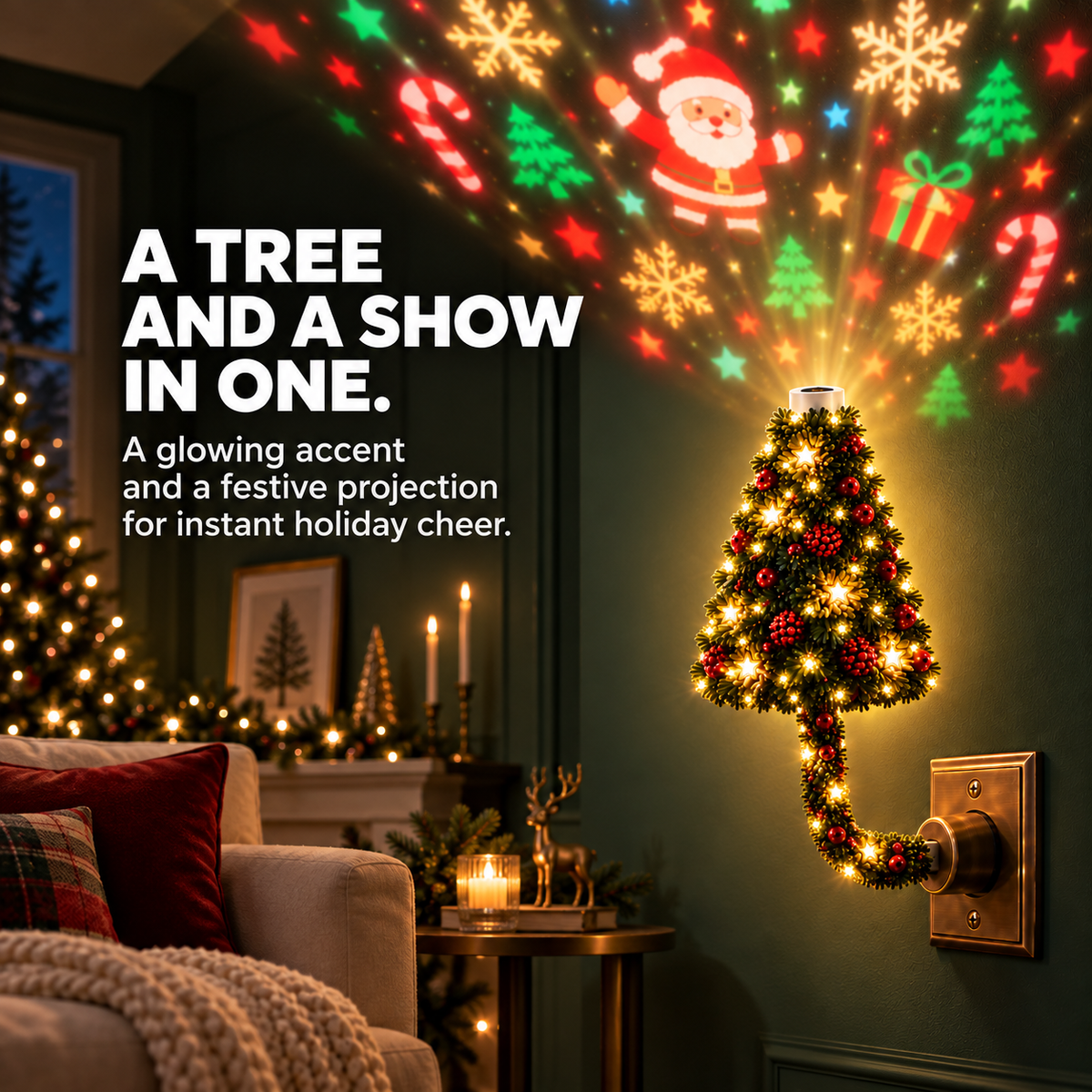 Christmas Tree Projection Night Light