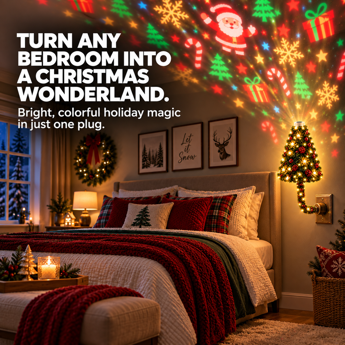 Christmas Tree Projection Night Light