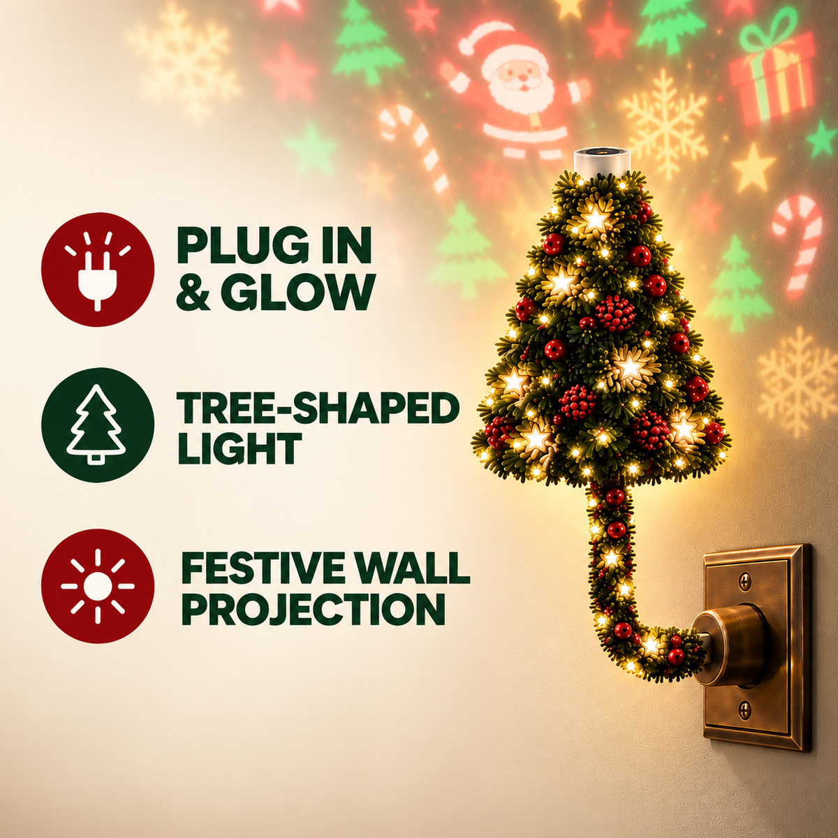 Christmas Tree Projection Night Light