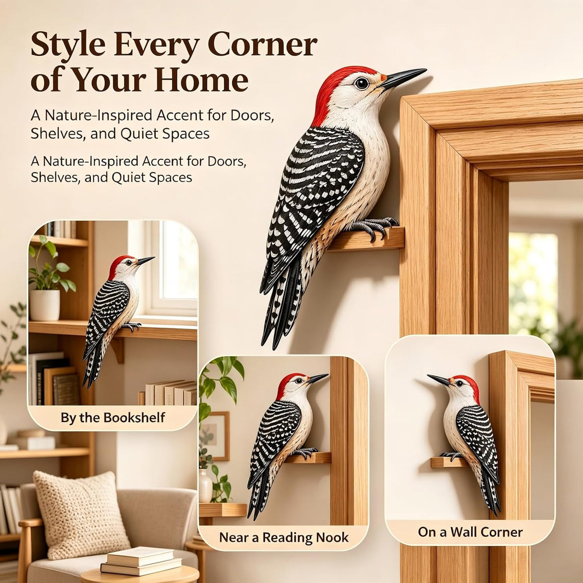 Metal Bird Door Topper for Nature-Inspired Room Décor