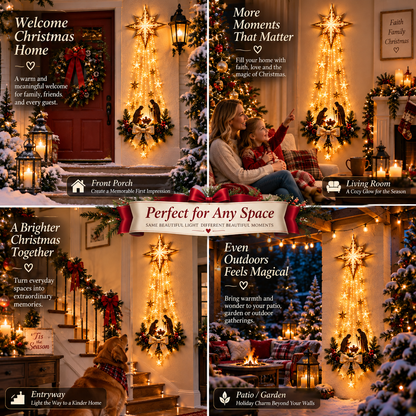 Lighted Star of Bethlehem Nativity Wall Décor for Christmas