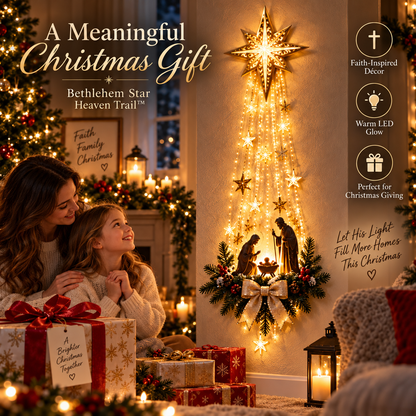 Lighted Star of Bethlehem Nativity Wall Décor for Christmas