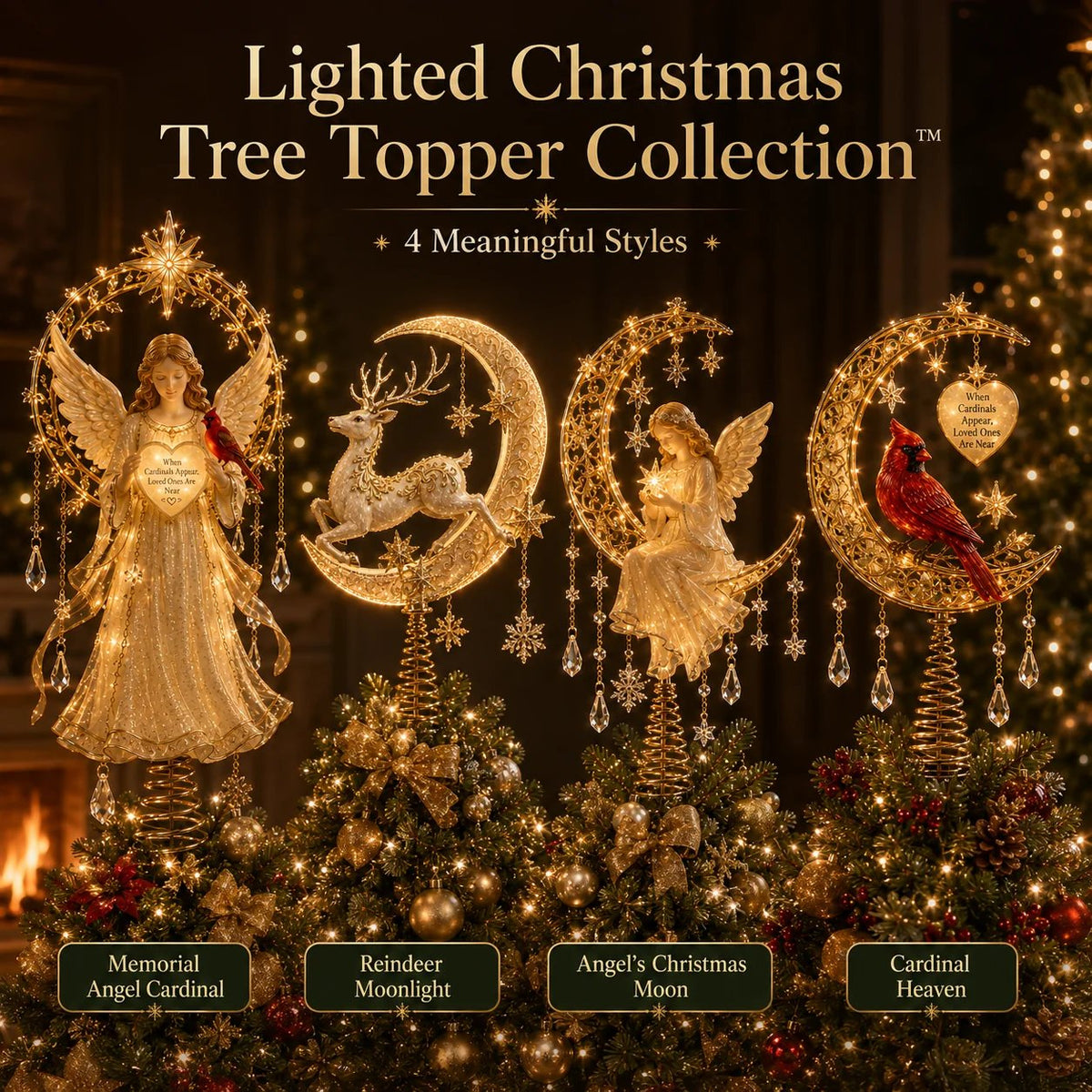 Lighted Christmas Tree Topper Collection for Meaningful Holiday Displays