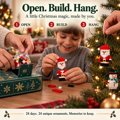 24-Day Mini Christmas Brick Ornament Advent Calendar Kit