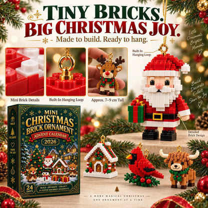 24-Day Mini Christmas Brick Ornament Advent Calendar Kit