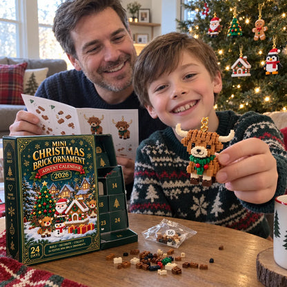 24-Day Mini Christmas Brick Ornament Advent Calendar Kit