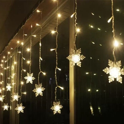 Solar 162-LED Icicle String Lights for Festive Outdoor Displays