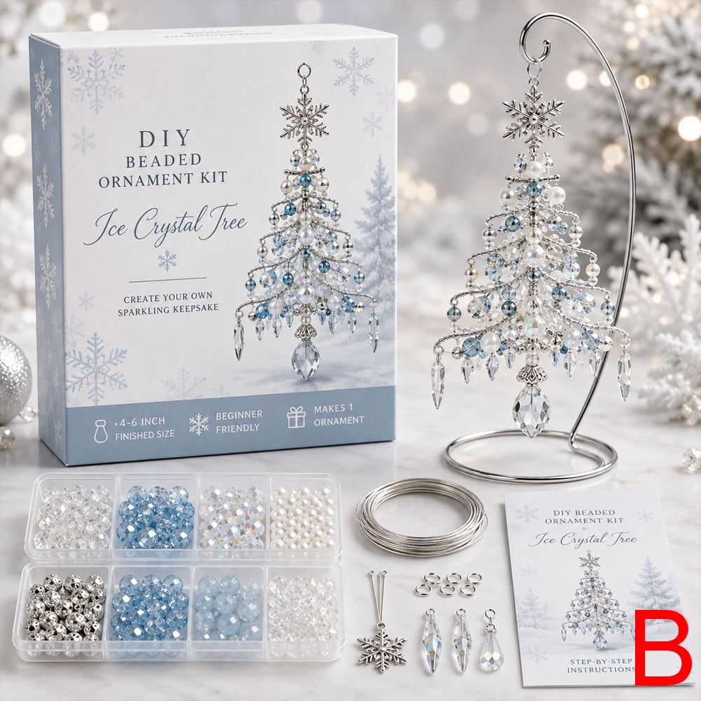 DIY Beaded Christmas Tree Ornament Kit for Holiday Crafting