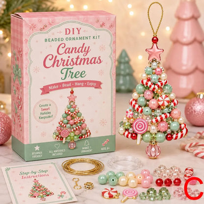 DIY Beaded Christmas Tree Ornament Kit for Holiday Crafting