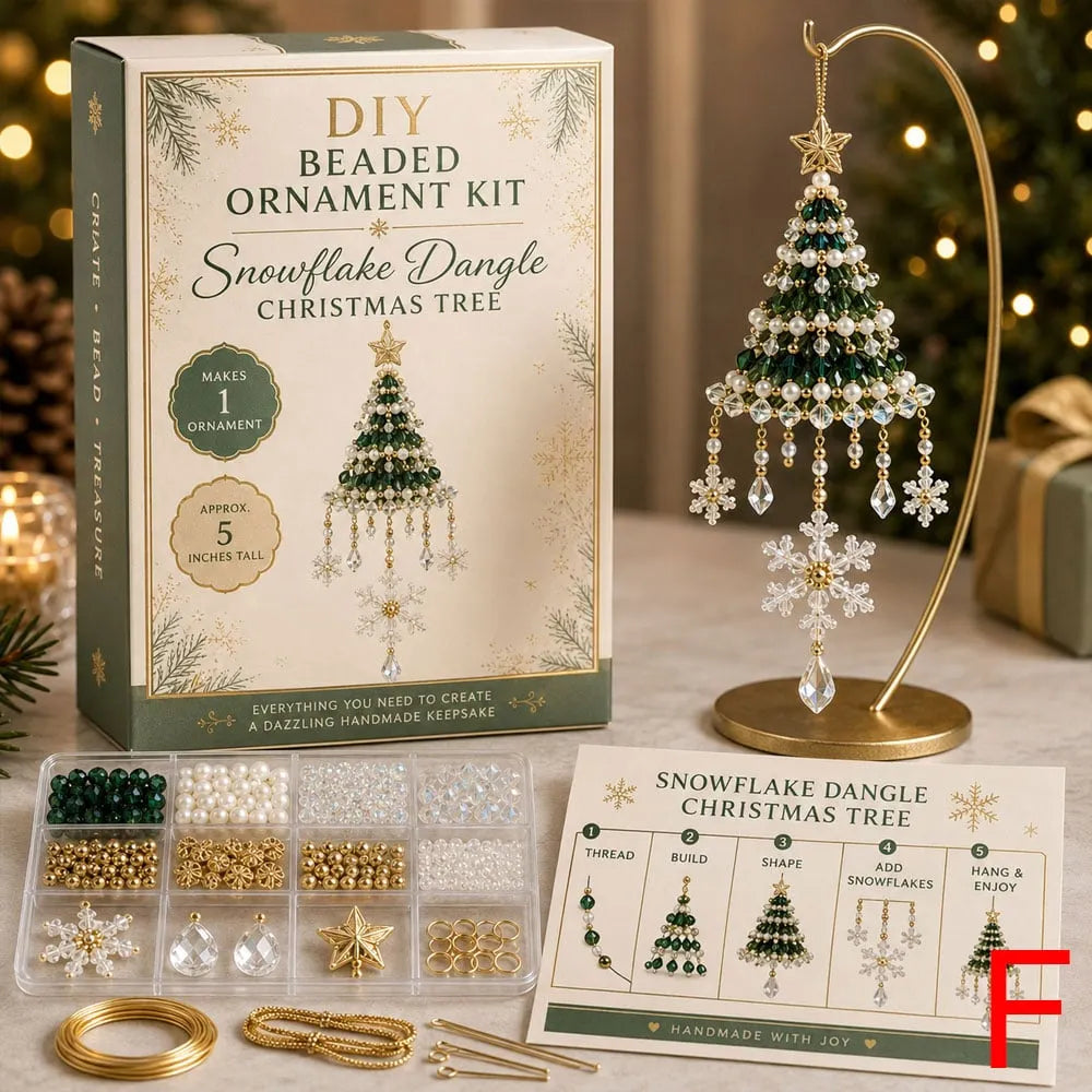 DIY Beaded Christmas Tree Ornament Kit for Holiday Crafting