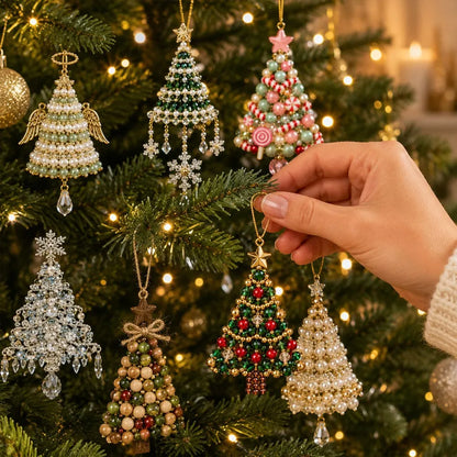 DIY Beaded Christmas Tree Ornament Kit for Holiday Crafting