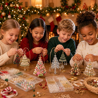 DIY Beaded Christmas Tree Ornament Kit for Holiday Crafting