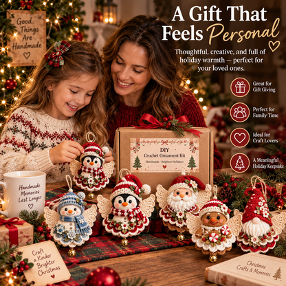 DIY Crochet Christmas Character Ornament Kit