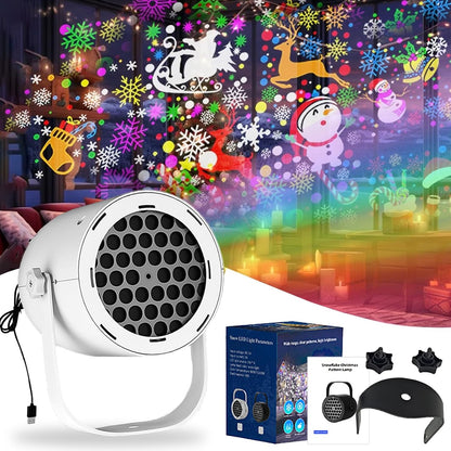 USB Christmas Projection Light in Black or White Housing