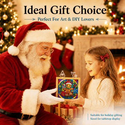 Christmas Acrylic Jigsaw Night Light with Wooden Frame