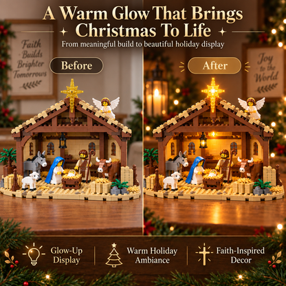 Christmas Nativity Building Block Scene Set