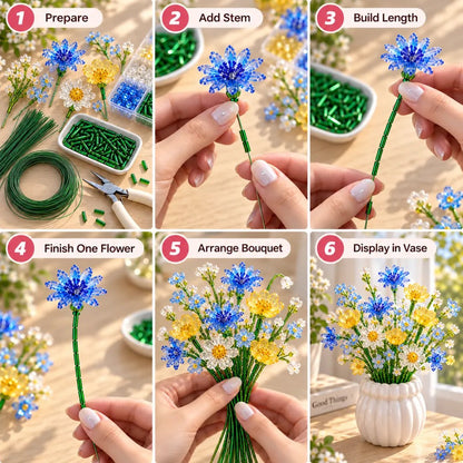 DIY Beaded Wildflower Bouquet Craft Kit