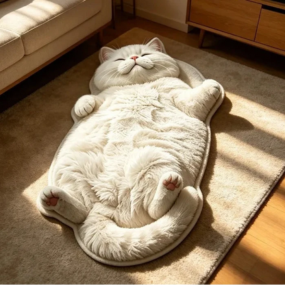 Cat-Shaped Accent Rug, 60 × 90 cm