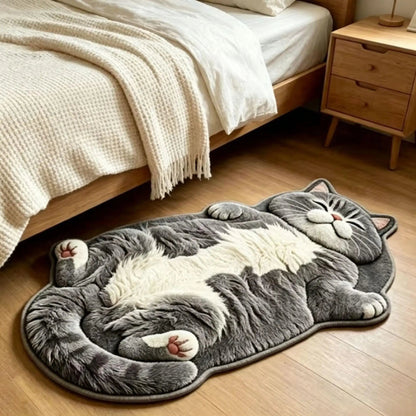 Cat-Shaped Accent Rug, 60 × 90 cm