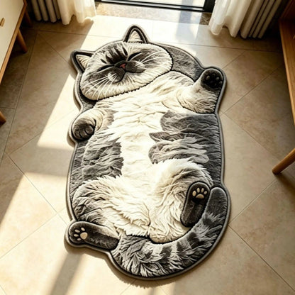 Cat-Shaped Accent Rug, 60 × 90 cm