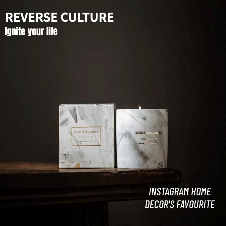 Ceramic Marble.Scented Candles.Soy wax