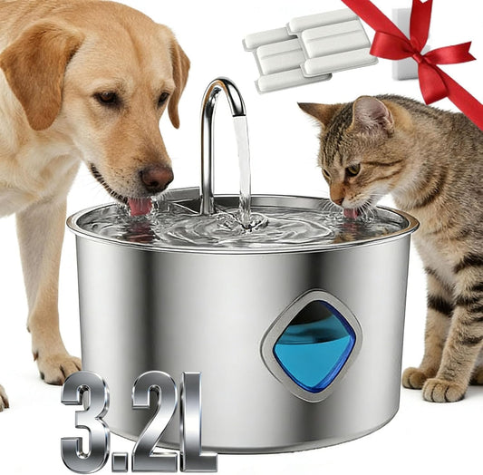 Vexroan Stainless Steel Cat/Dog Water Fountain