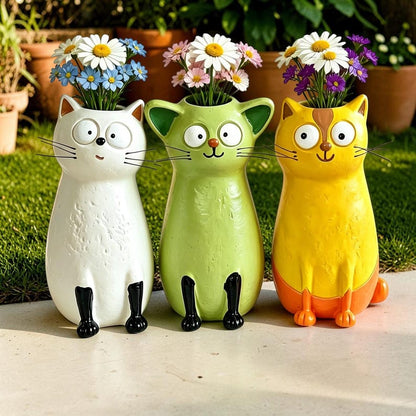 Whimsical Chicken or Cat Flower Vase for Home Decor
