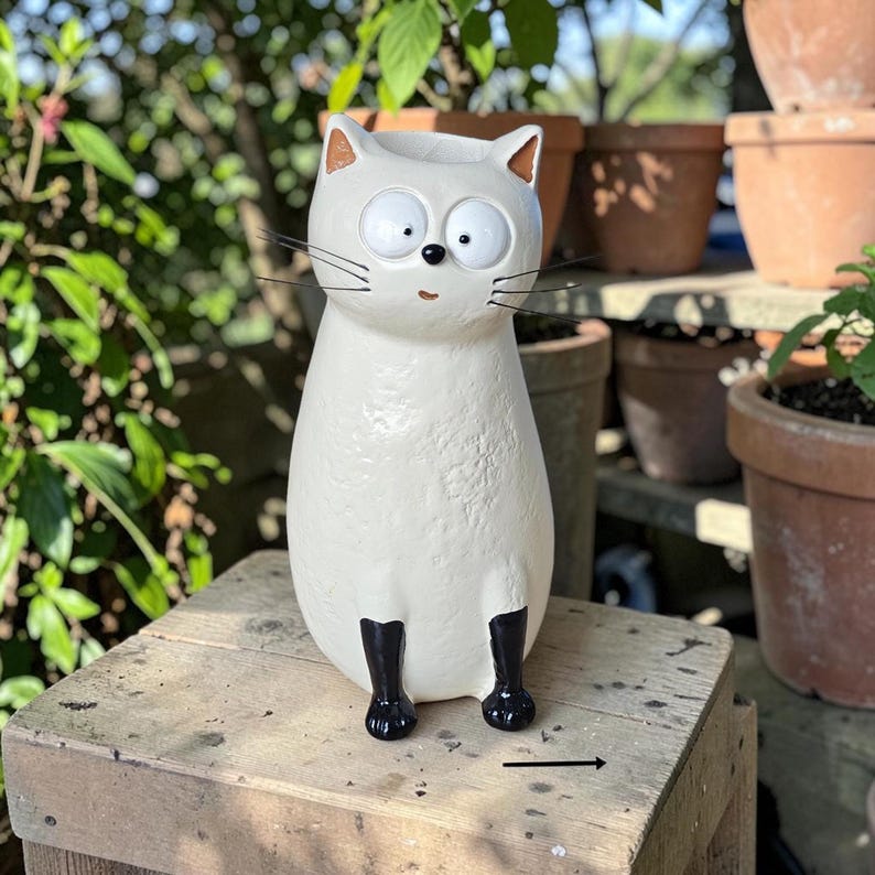 Whimsical Chicken or Cat Flower Vase for Home Decor