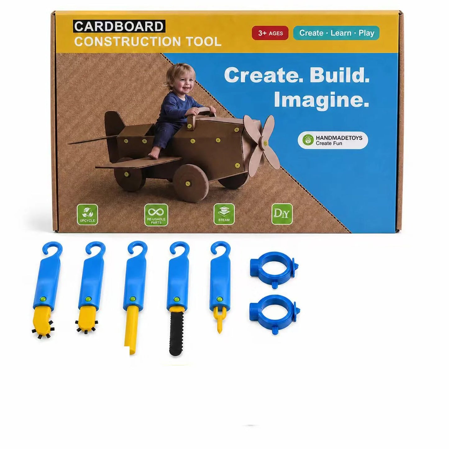 Kids Cardboard Cutting and Building Tool Set