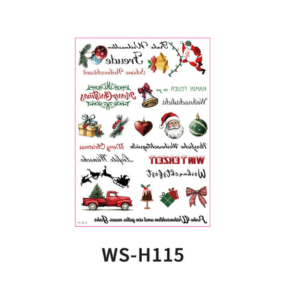 Christmas Candle Transfer Tattoo Set – 9 Sheets