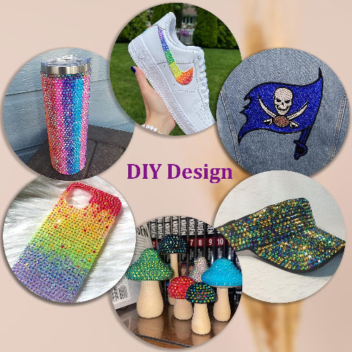 ✨ DIY Nail Flatback Rhinestones Kit| 40.000+ AB Crystal Gems with Adhesive & Pickup Tool for Salon-Quality Nail Art-8YF7