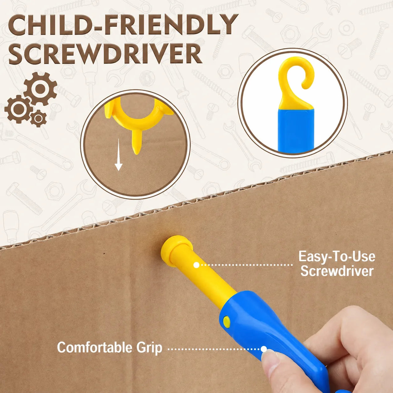 Kids Cardboard Cutting and Building Tool Set