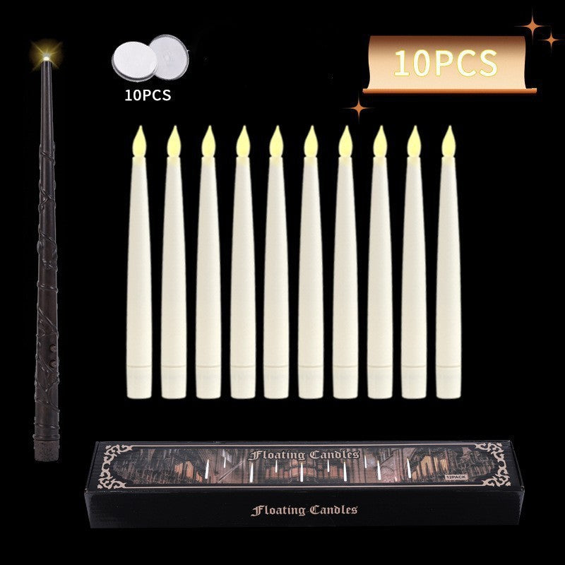 Floating LED Candles with Magic Wand – 10 Piece Set