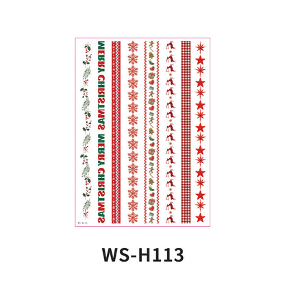 Christmas Candle Transfer Tattoo Set – 9 Sheets