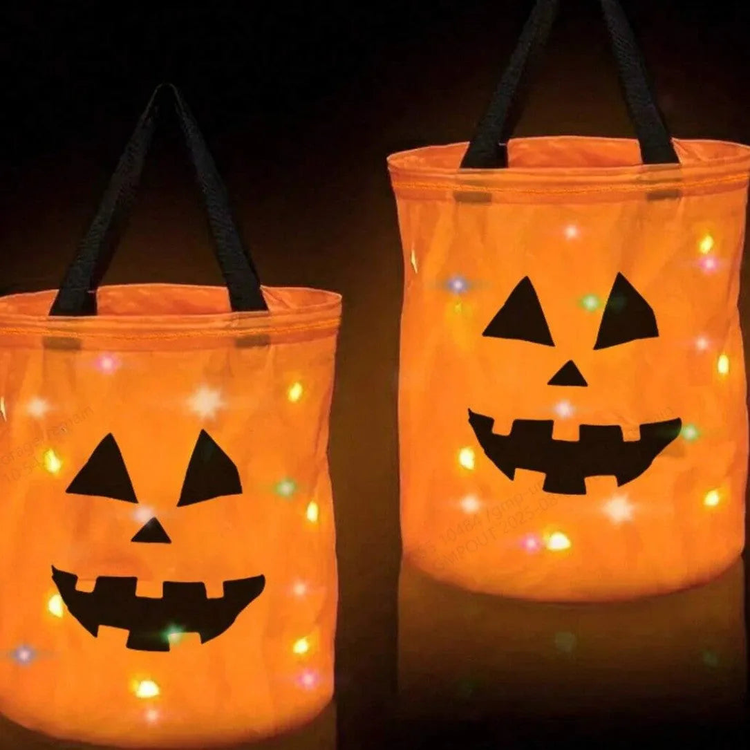 🎃 2026 Sale — Over 19,000 Sold!✨ Halloween Glowing Pumpkin Bag – LED Lights & Spacious Interior 🍬2 Pack