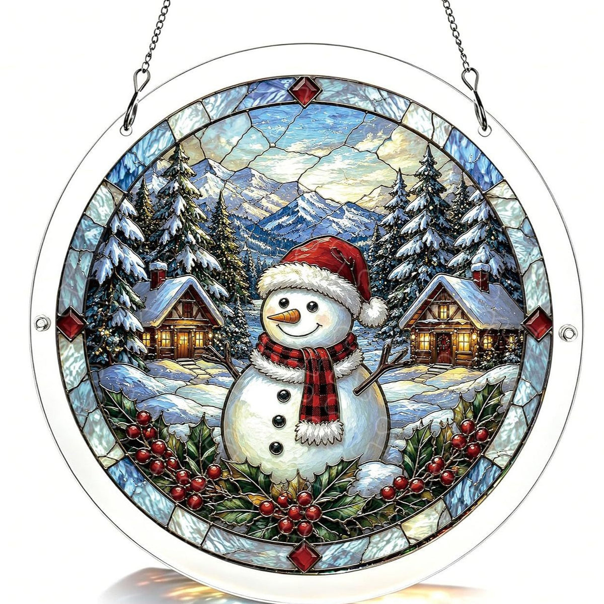 Christmas Window Suncatcher in Eight Festive Designs