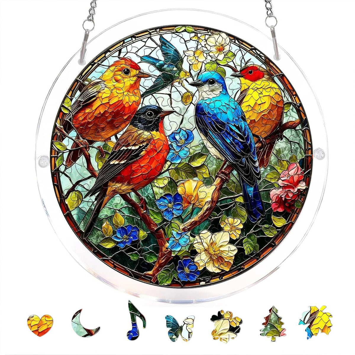 Christmas Window Suncatcher in Eight Festive Designs