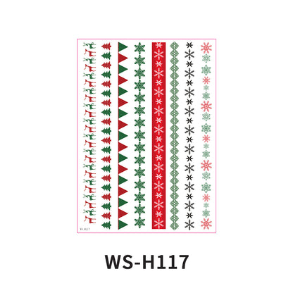 Christmas Candle Transfer Tattoo Set – 9 Sheets