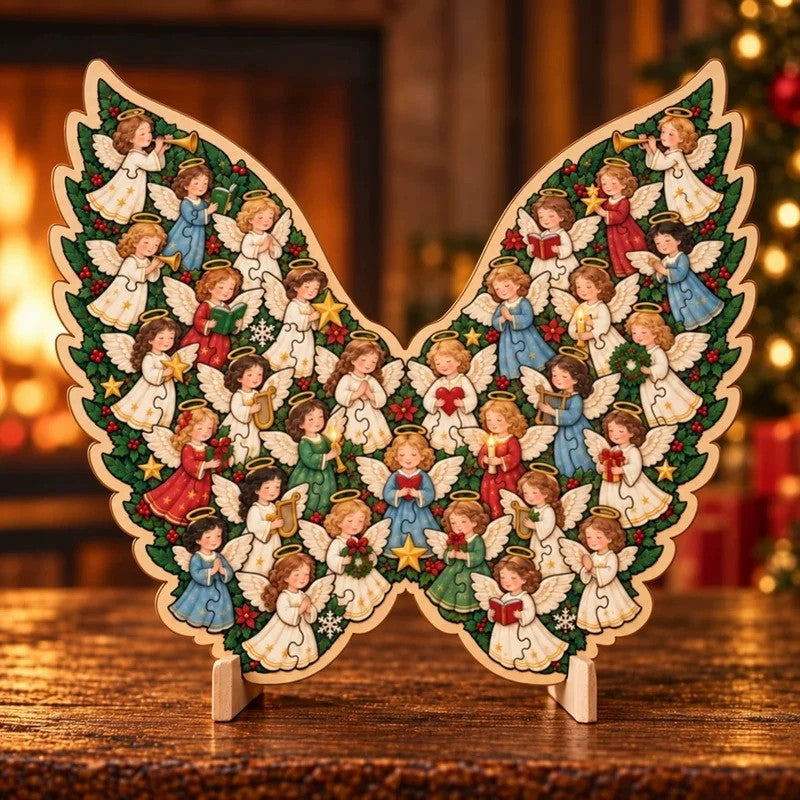 Christmas Keepsake Wooden Puzzle Ornament for Family Traditions