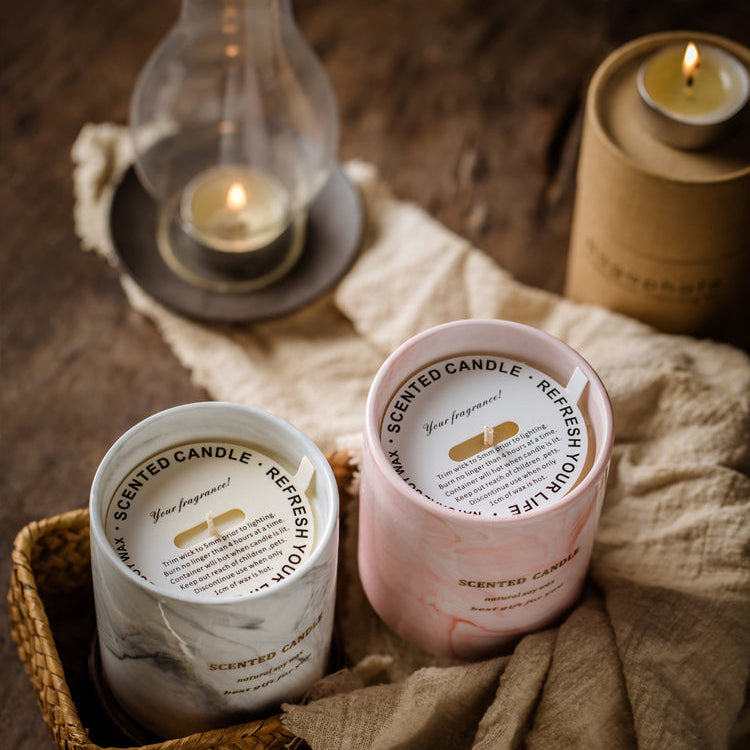 Ceramic Marble.Scented Candles.Soy wax