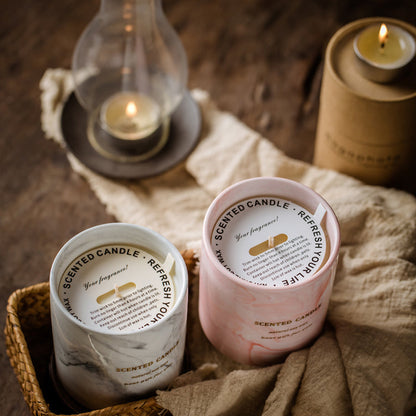 Ceramic Marble.Scented Candles.Soy wax