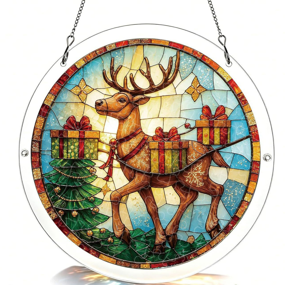 Christmas Window Suncatcher in Eight Festive Designs